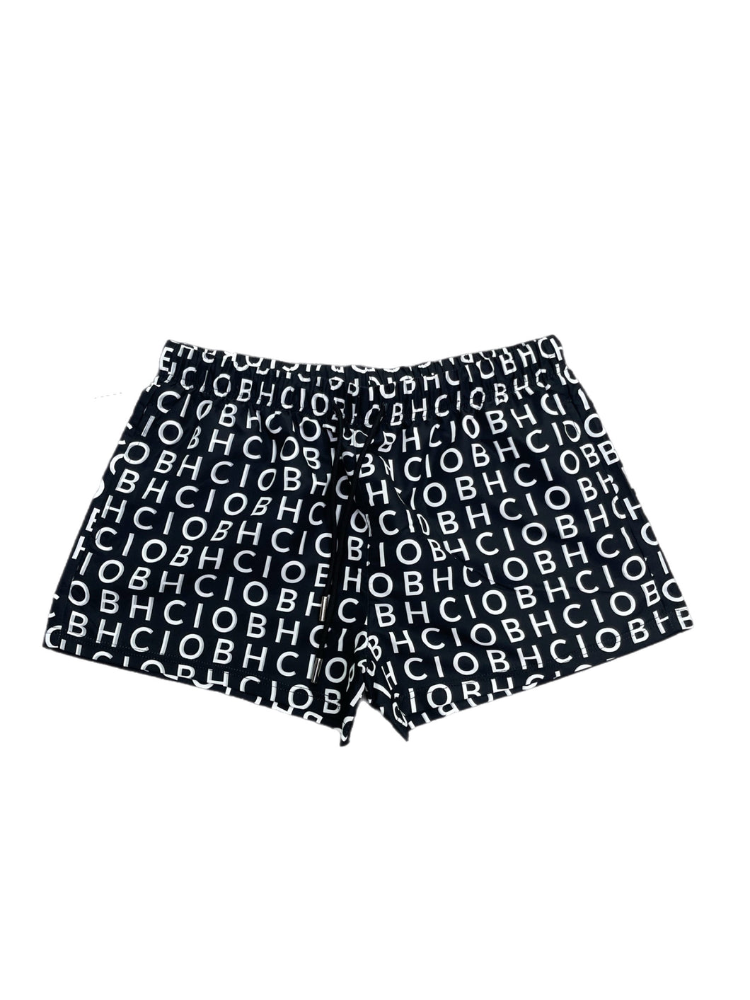 BLACK GRAPHIC SHORTS